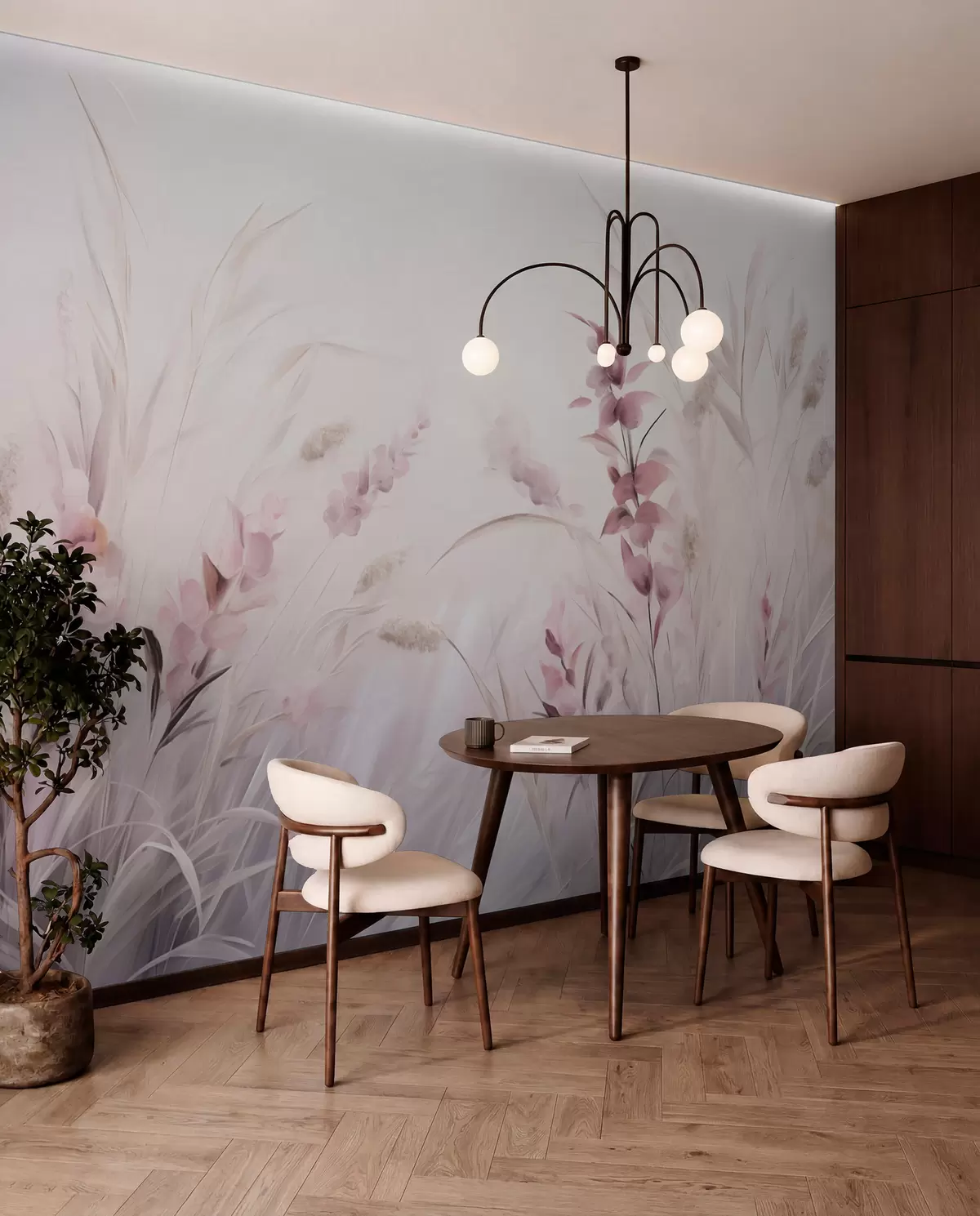 Murale Champ de fleurs w05913v2