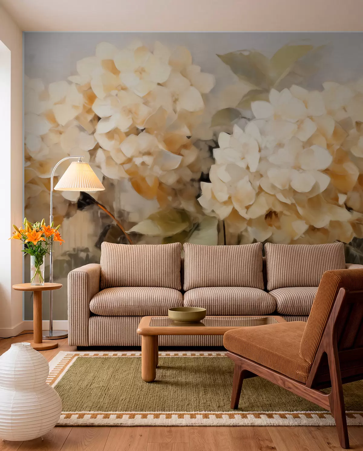 Murale Hortensias w06003