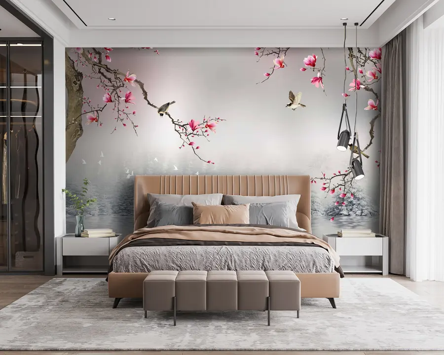 Murale Plante, rectangle et feuille u37233