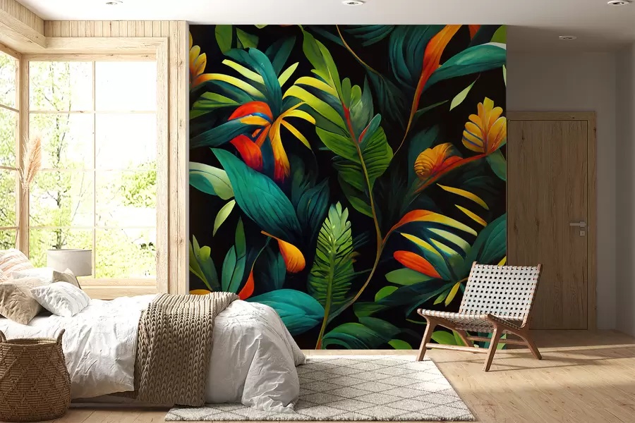 Murale Jungle tropicale lumineuse u72390