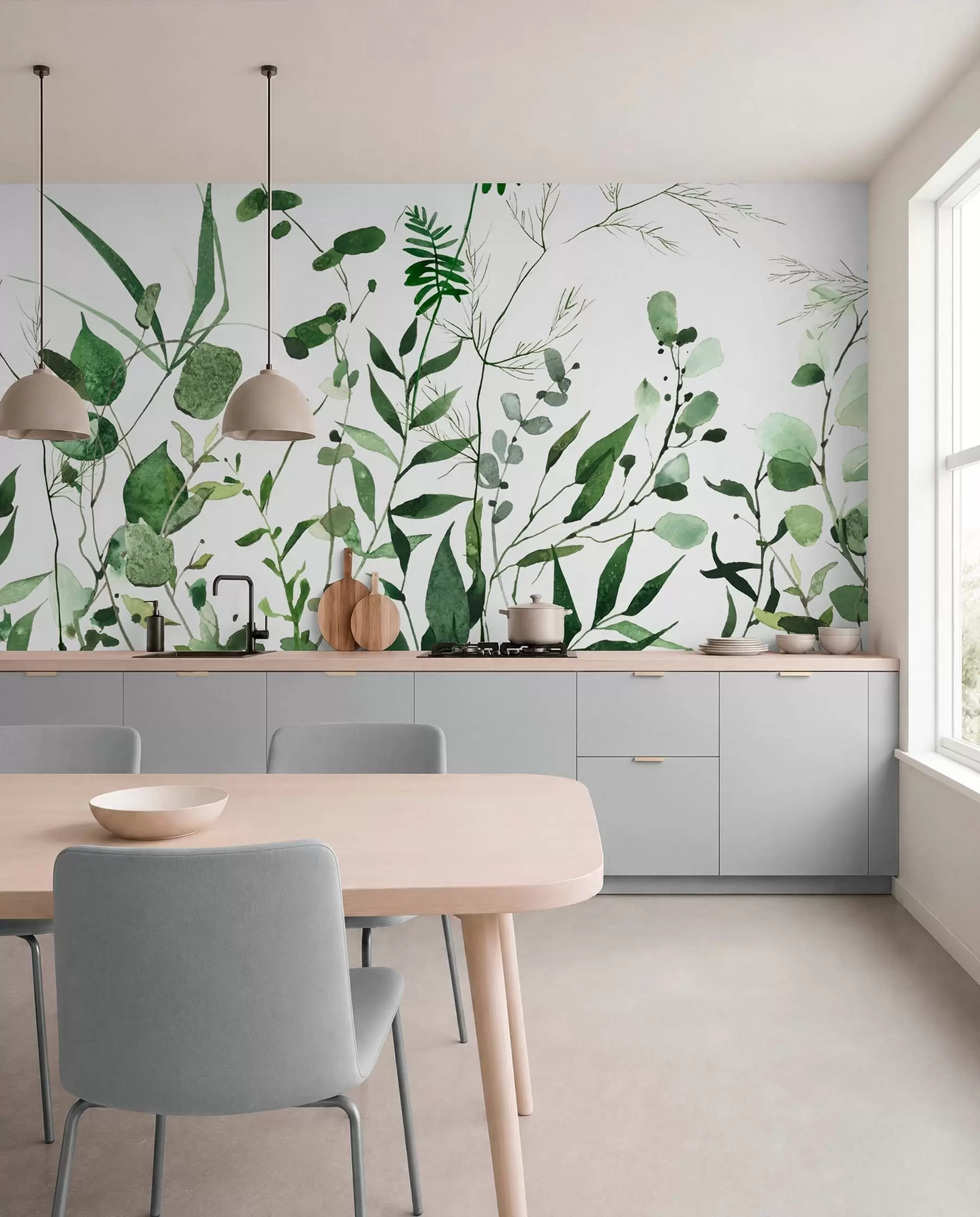 fototapeter Grønne vilde grene u72395