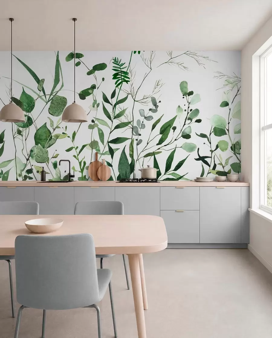 fototapeter Grønne vilde grene u72395