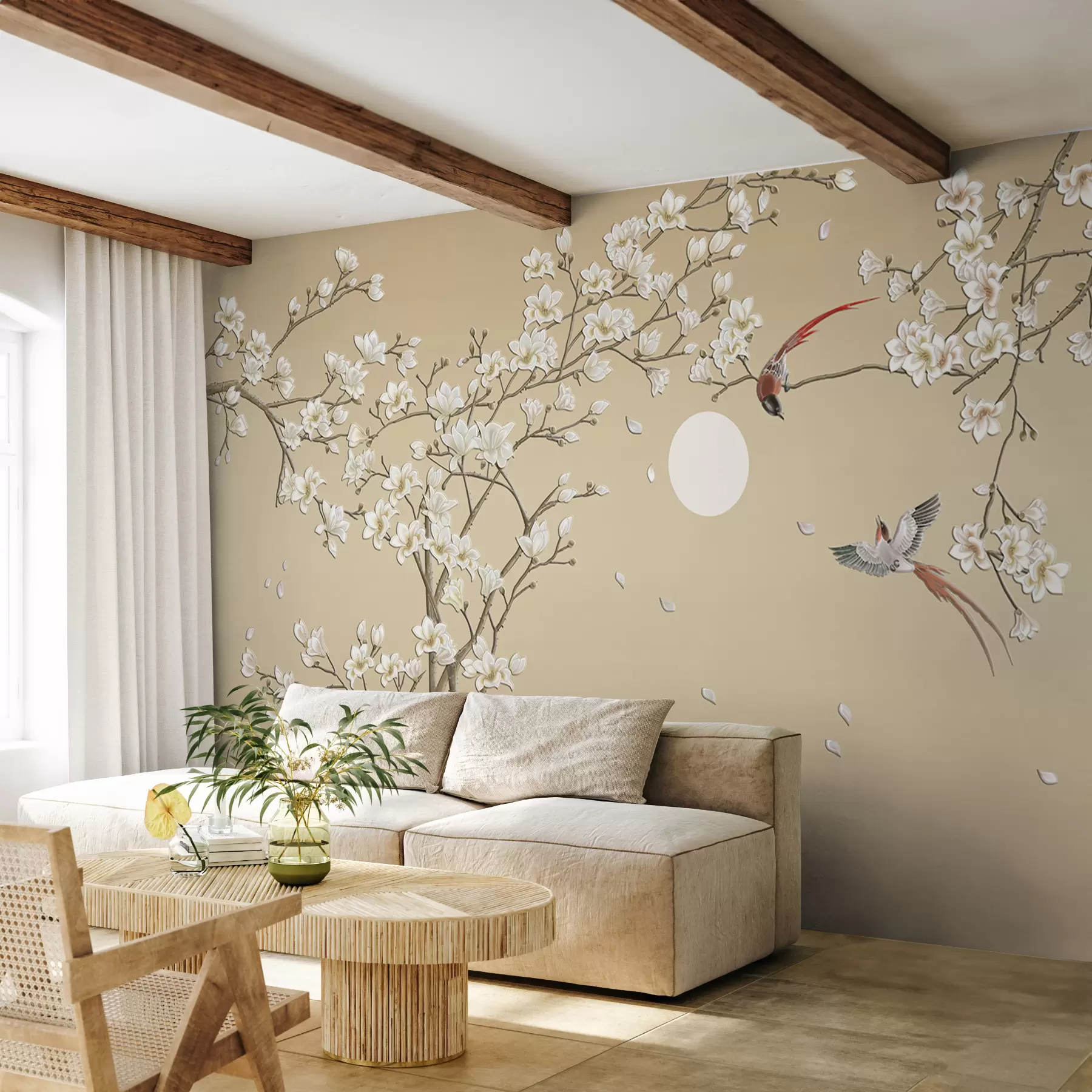 fototapeter Fugle, kinesisk stil u72938