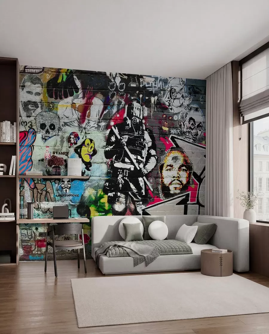 fototapeter Graffiti, kunst og skrifttyper u12434