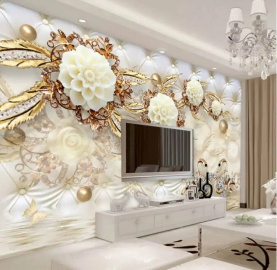 Fototapete Zweig mit Blumen und Schwänen u12847