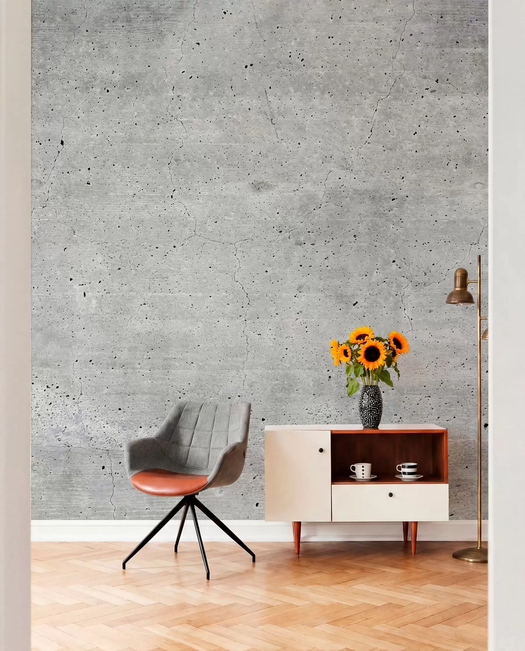 fototapeter Grå, mønster og beton u13522