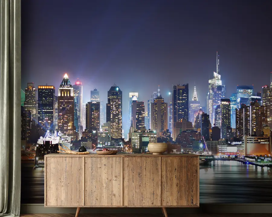 Fototapete Gebäude, Wolkenkratzer und Wasser u54515