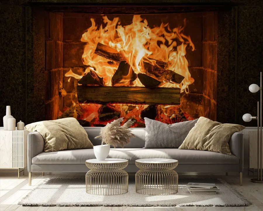 Fototapete Granit-Kamin u56175