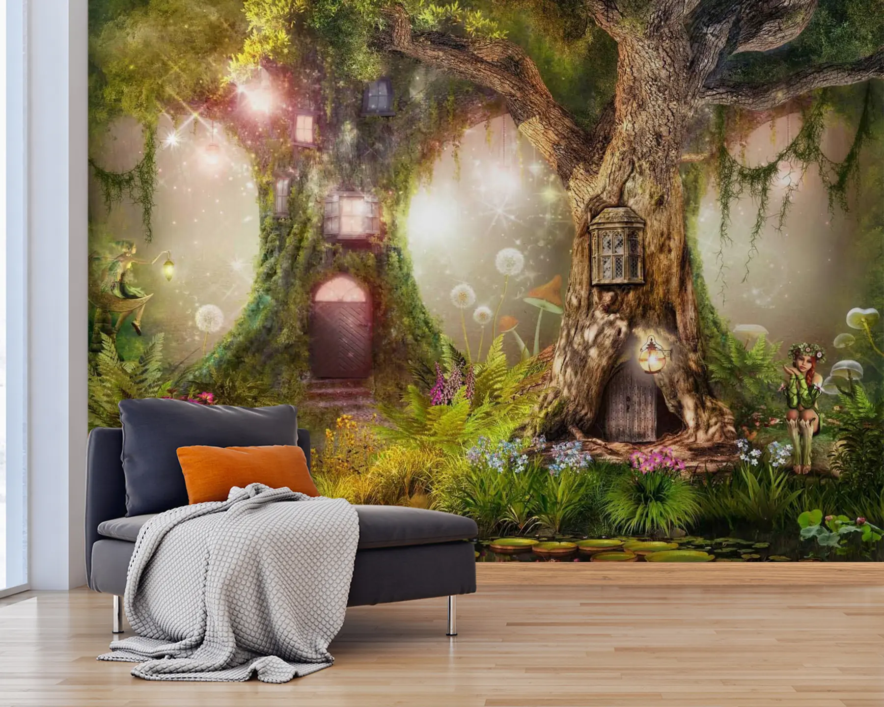 Murale Plantes, lumière et paysage naturel u84360