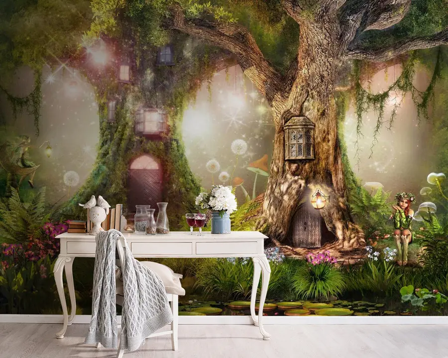 Fototapete Pflanze, Licht und Naturlandschaft u84360