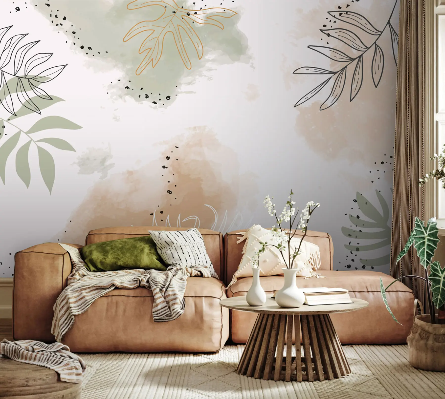 Murale Feuilles - formes de la nature u73684