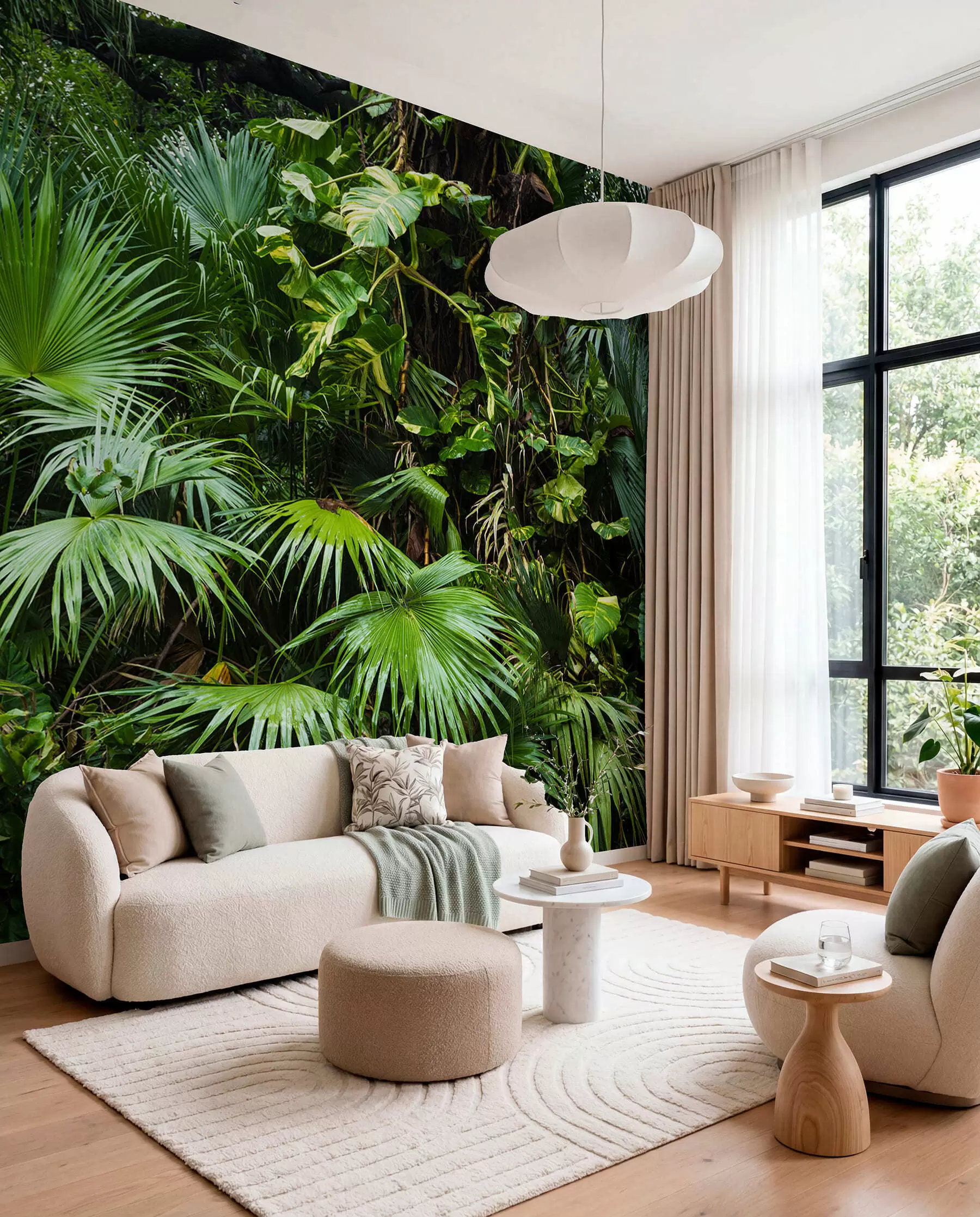 Murale Feuilles de jungle luxuriante u93616
