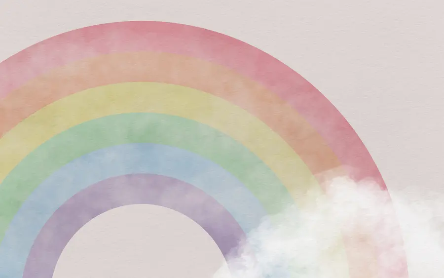 fototapeter Sky og regnbue på baggrunden u93619