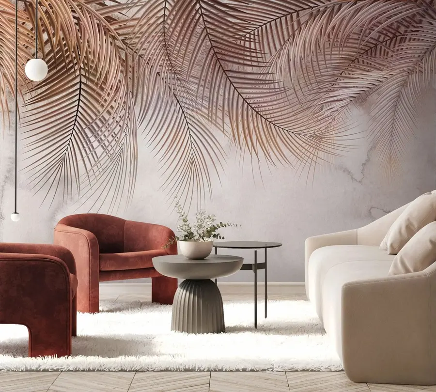 Fototapete Tropenblätter in einem nebligen Wald u73826