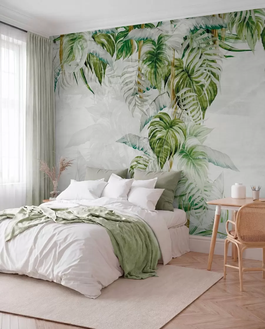 Murale Sous les feuilles tropicales u93228