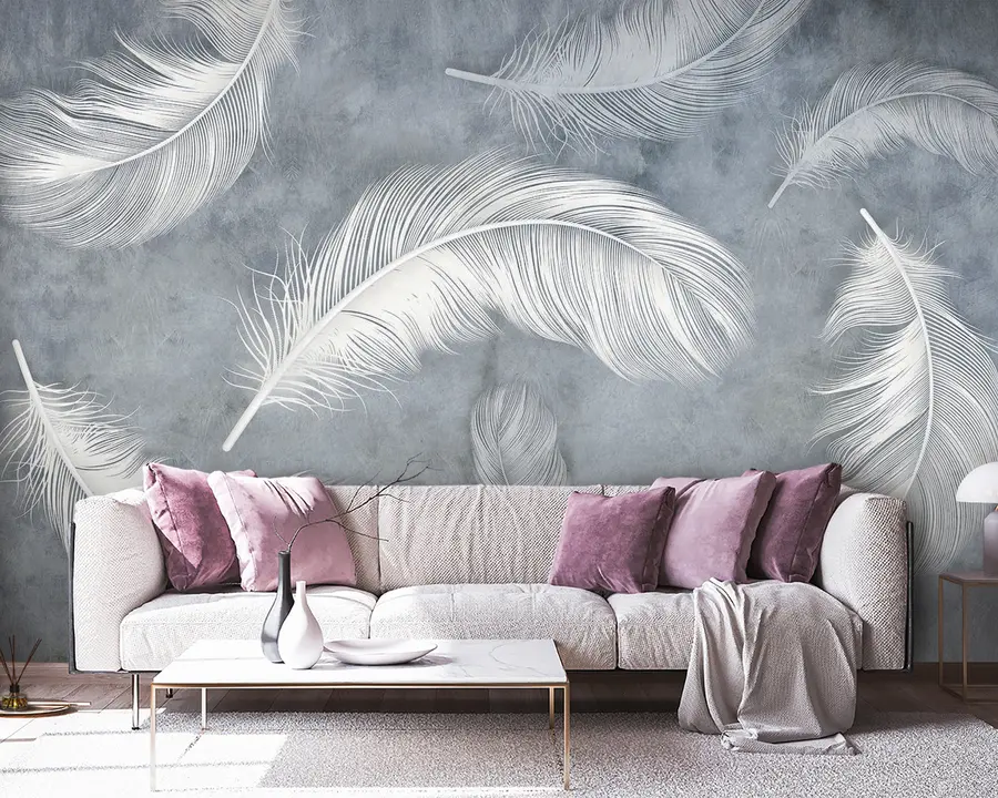 Fototapete Organismus, Zweig und Feder u93395