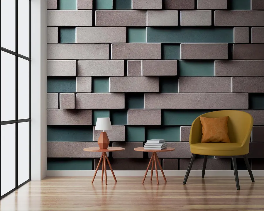 Fototapete Eigentum, Rechteck und Azurblau u93411