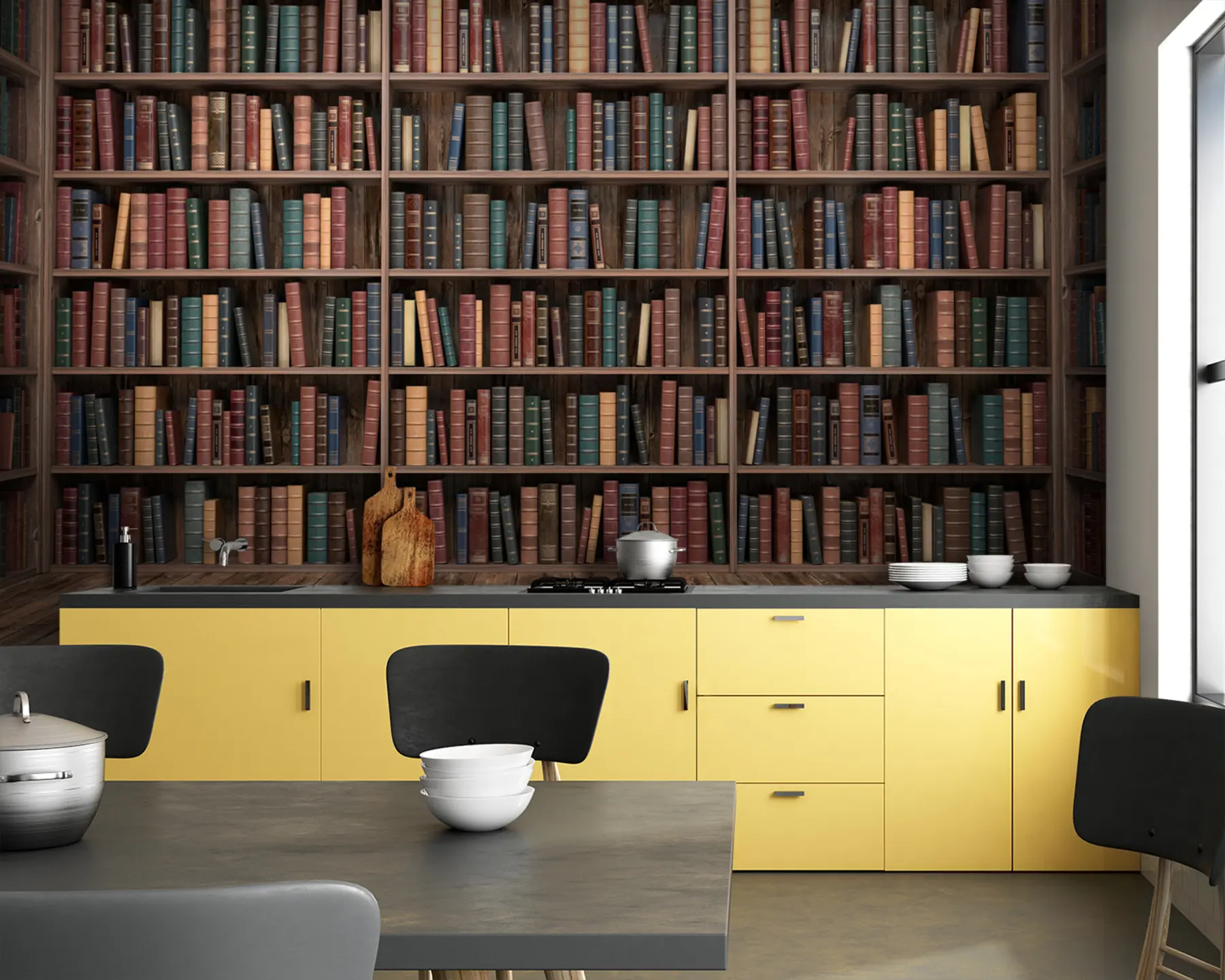 fototapeter Imponerende bibliotek u93501