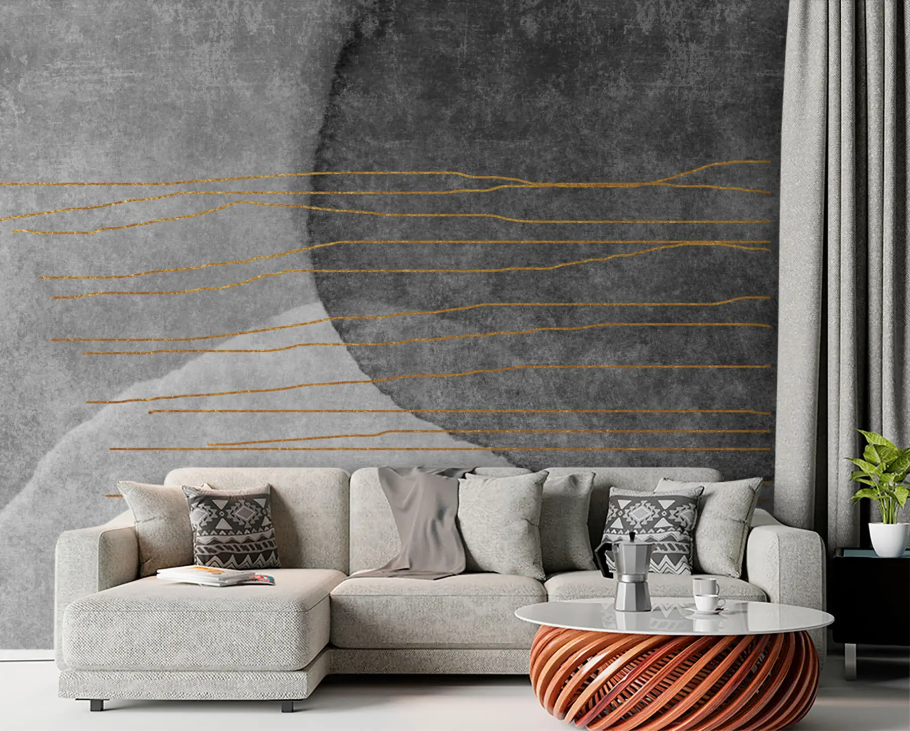 fototapeter Abstrakt kunst i oliemaleri u78579