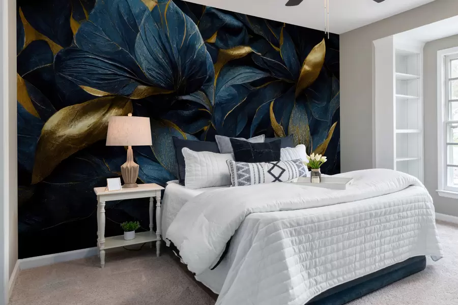 Fototapete Blaue königliche Blumen u74140