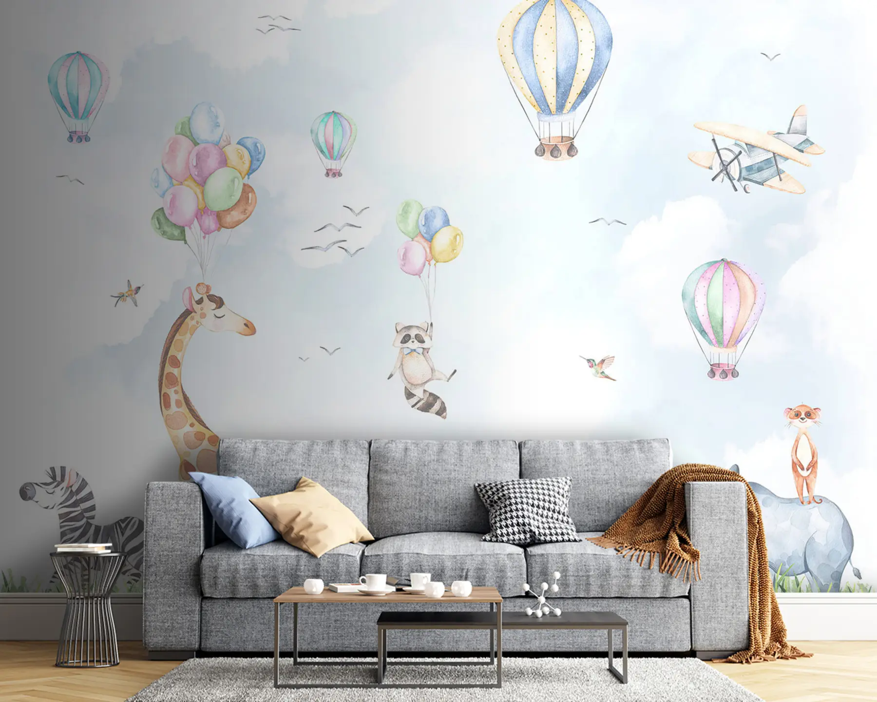 fototapeter Dyr i luftshowet u59757v2