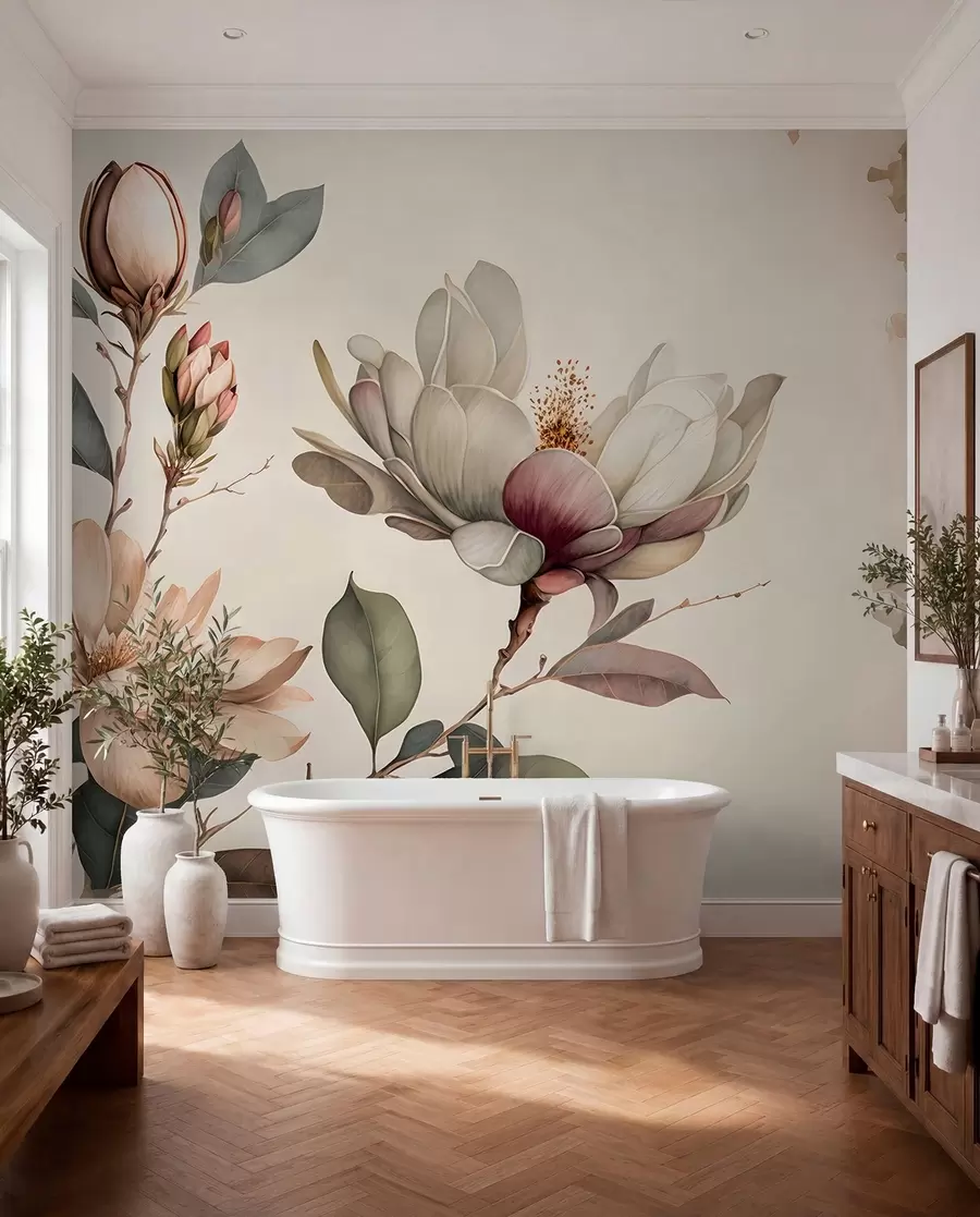 fototapeter Magnolia-illustration u93020