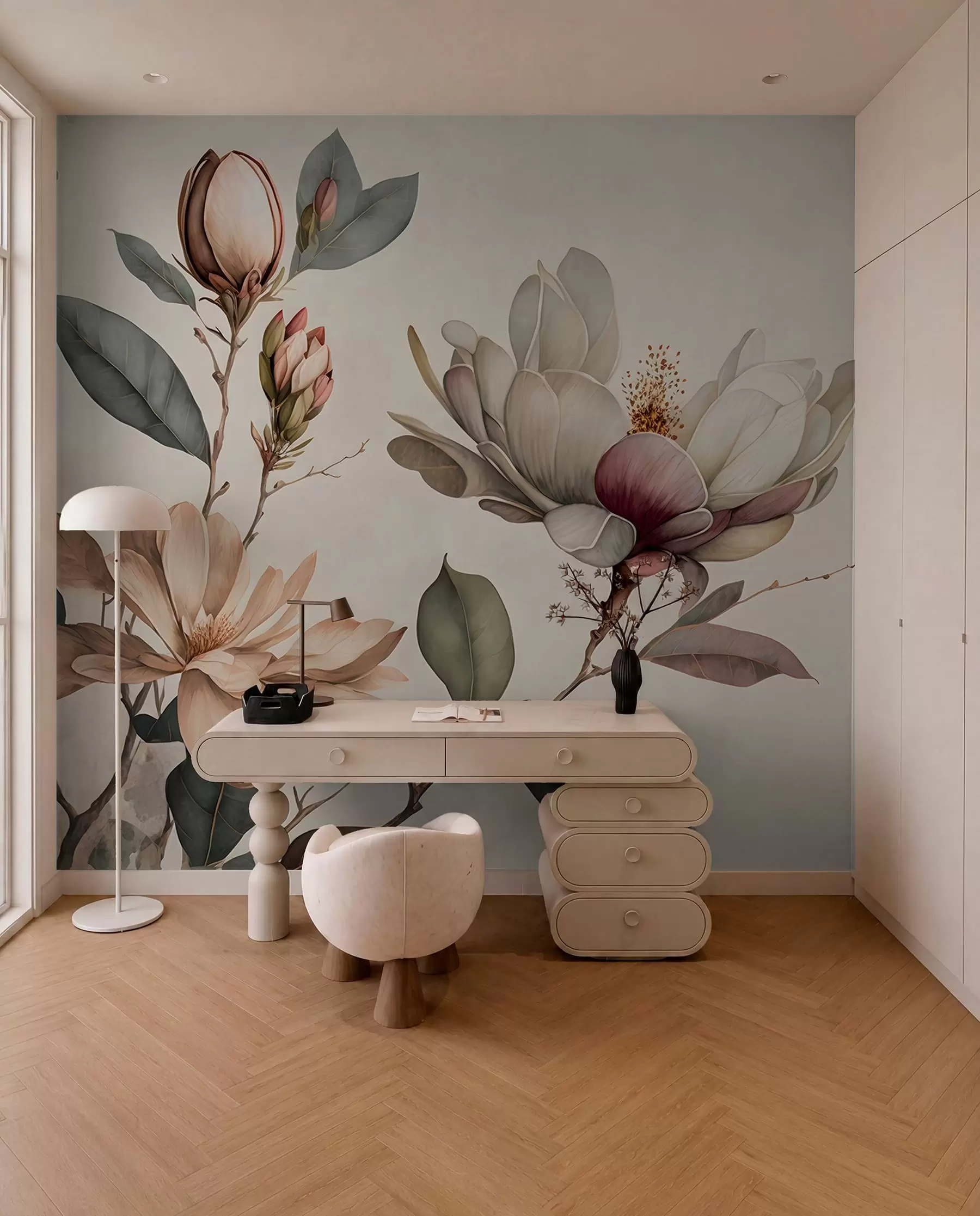 fototapeter Magnolia-illustration u93020