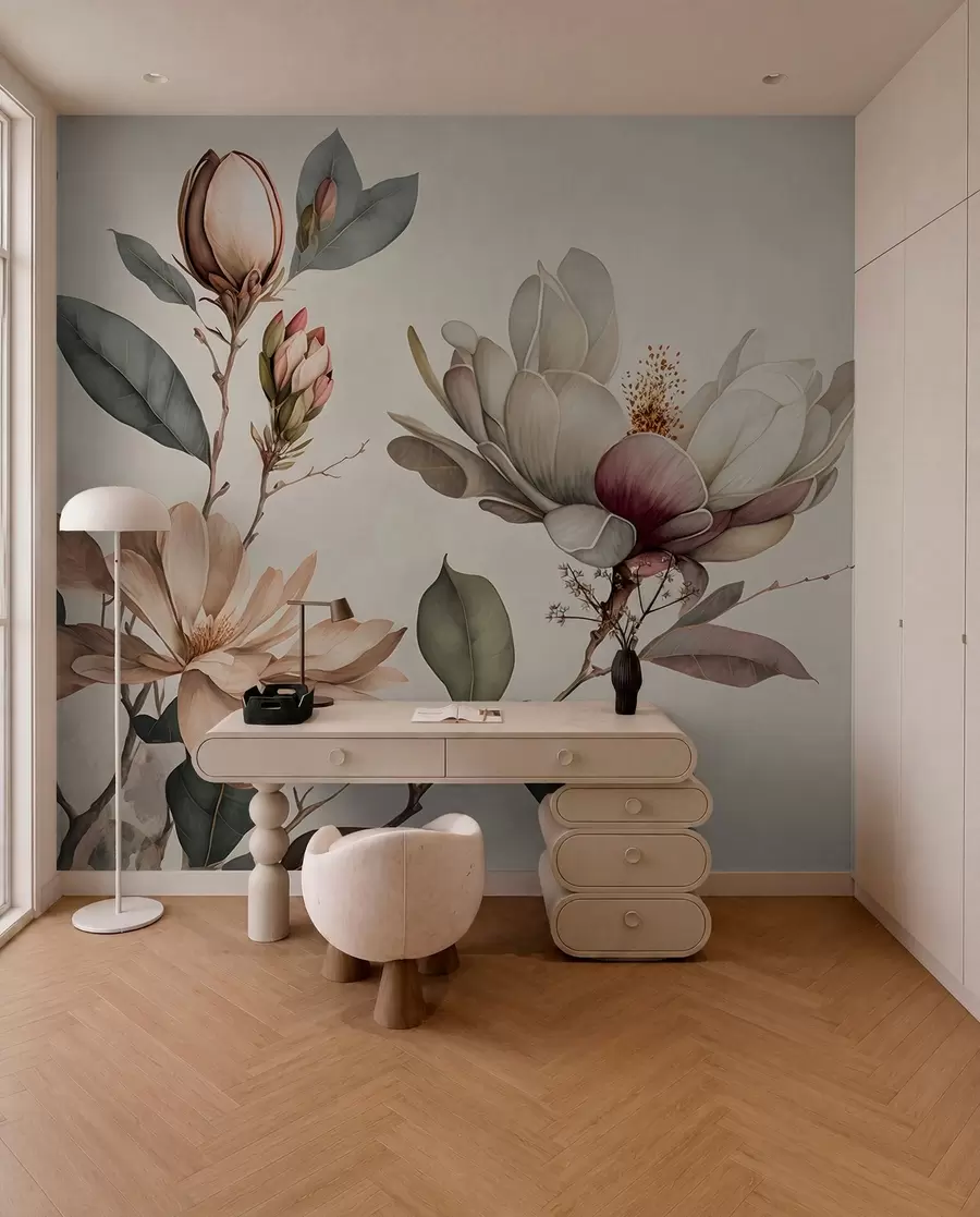 fototapeter Magnolia-illustration u93020