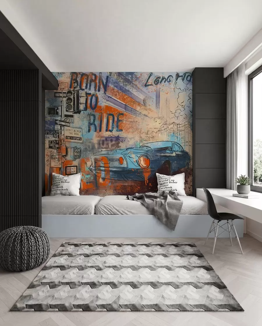 Murale Retro-Auto u93889