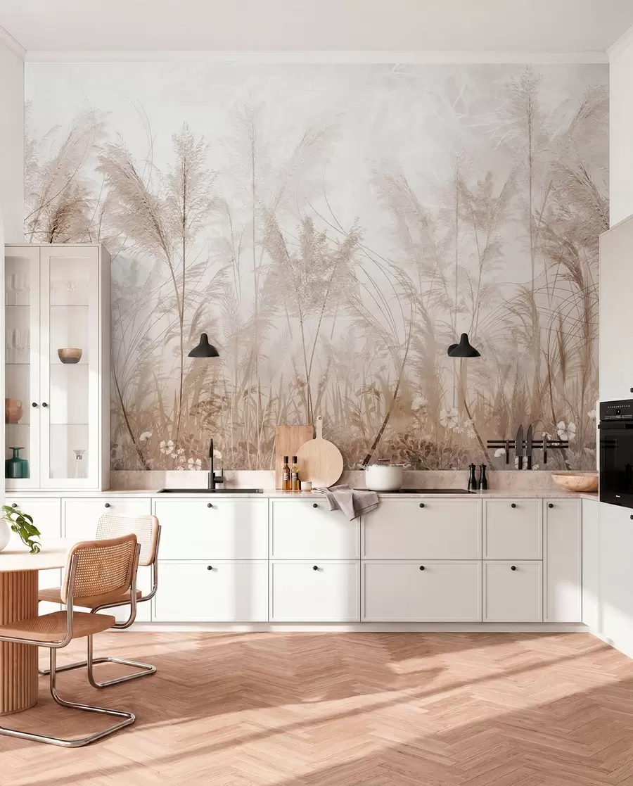 fototapeter Høje planter i pastelfarver u93903