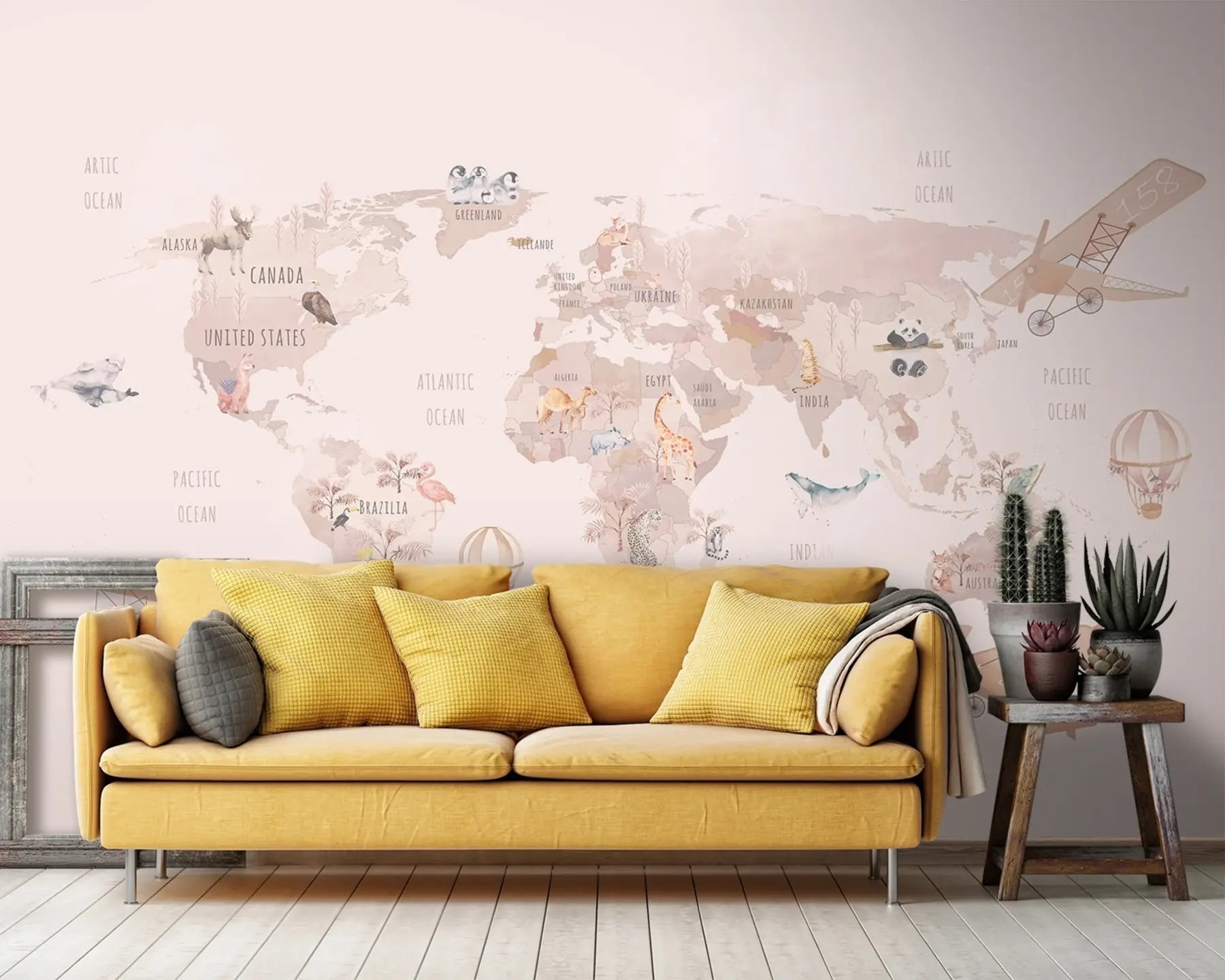Fototapete Weltkarte für Mädchen u93908