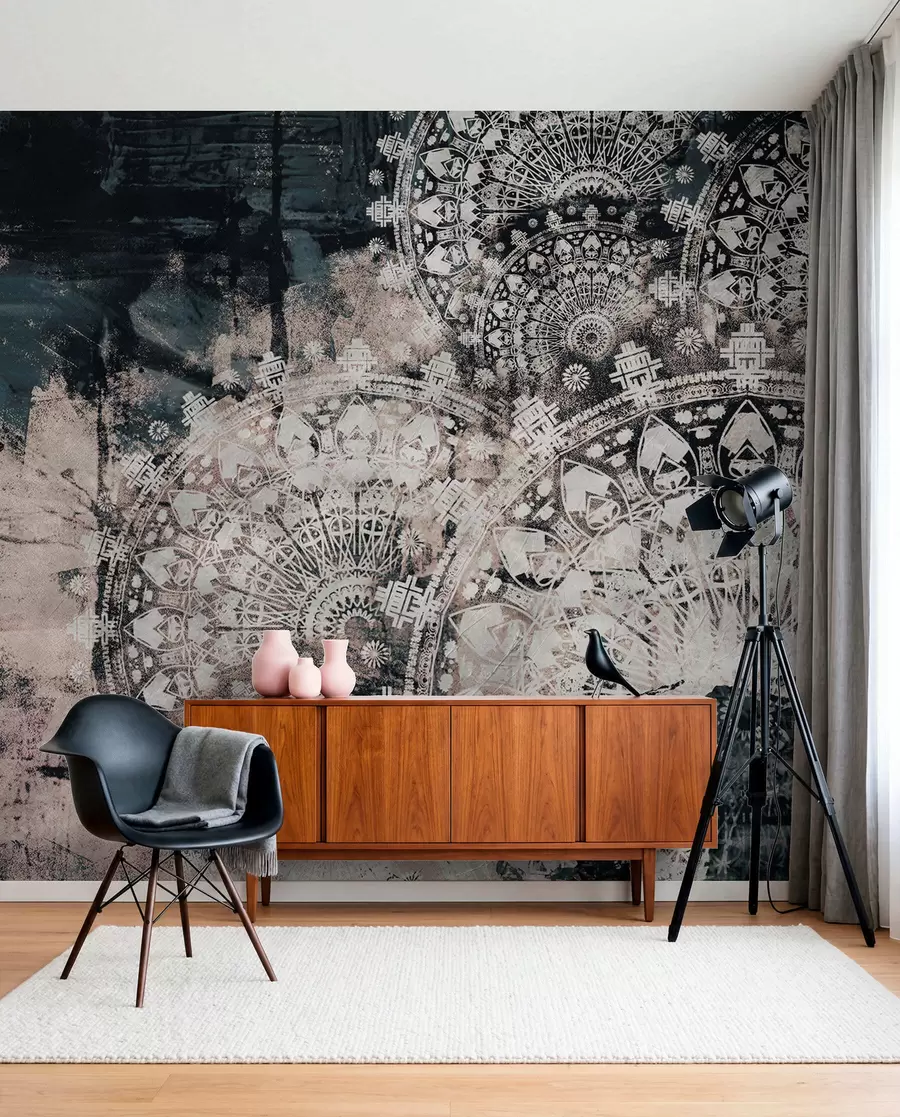 Murale Mandala patiné u93958