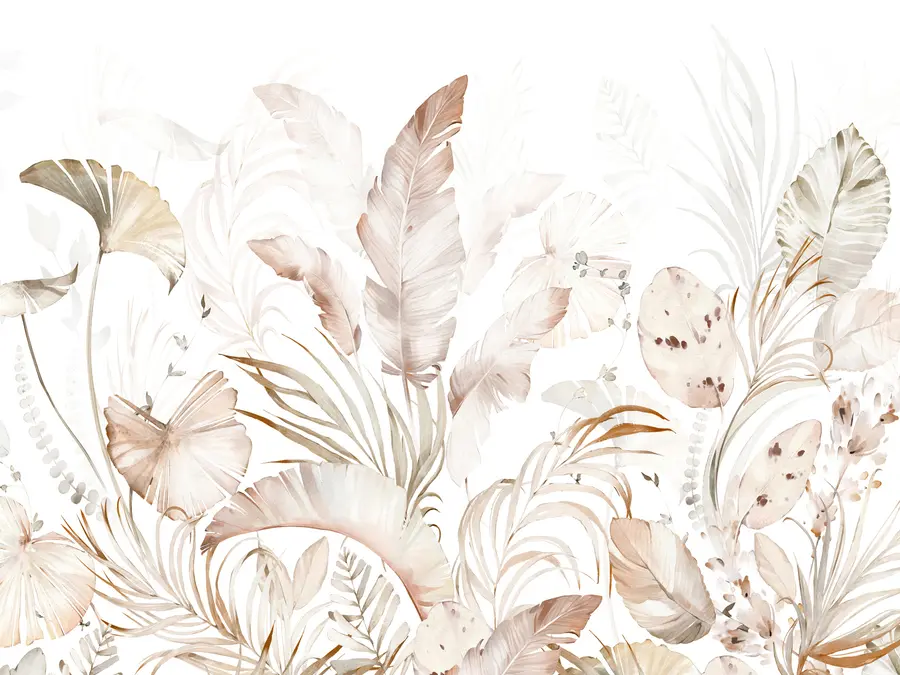 Fototapete Tropische Aquarellblätter u93967