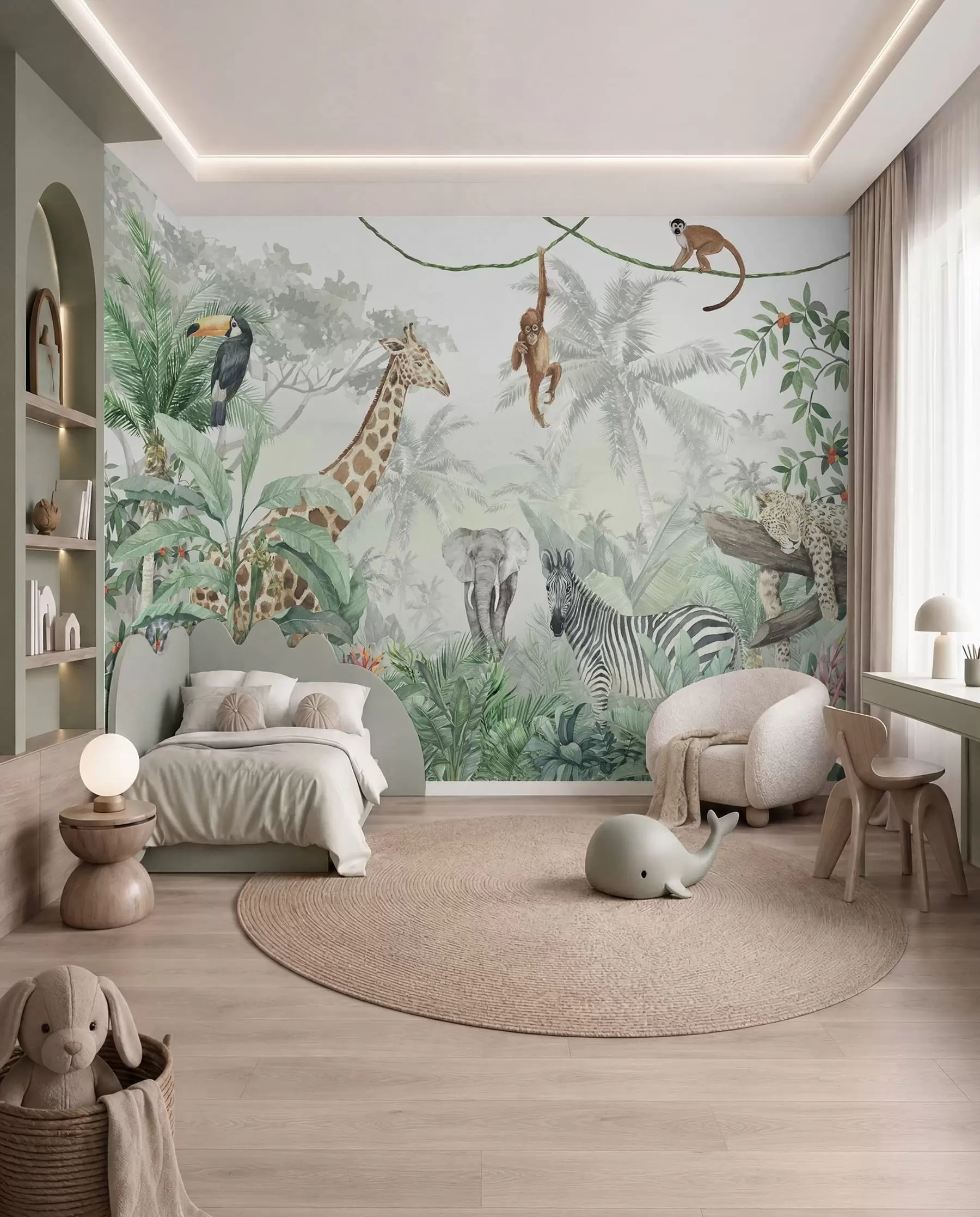 Murale Rencontre dans la jungle u74709