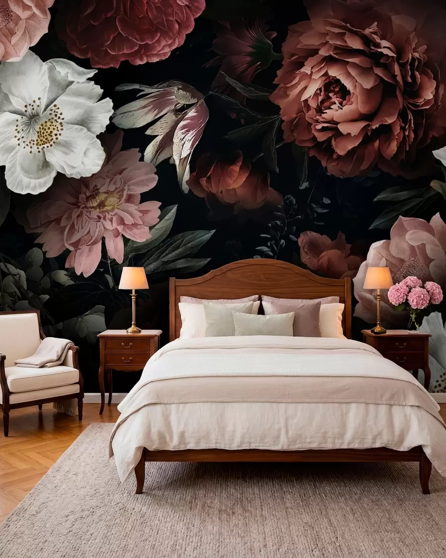 Fototapete Rosendesign mit Aquarelleffekt u94330