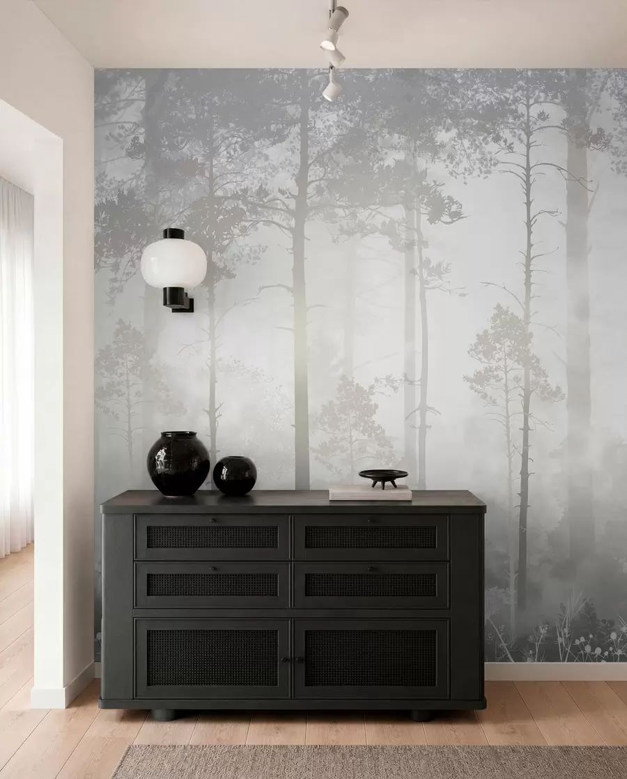 Murale Forêt dans le brouillard u94439