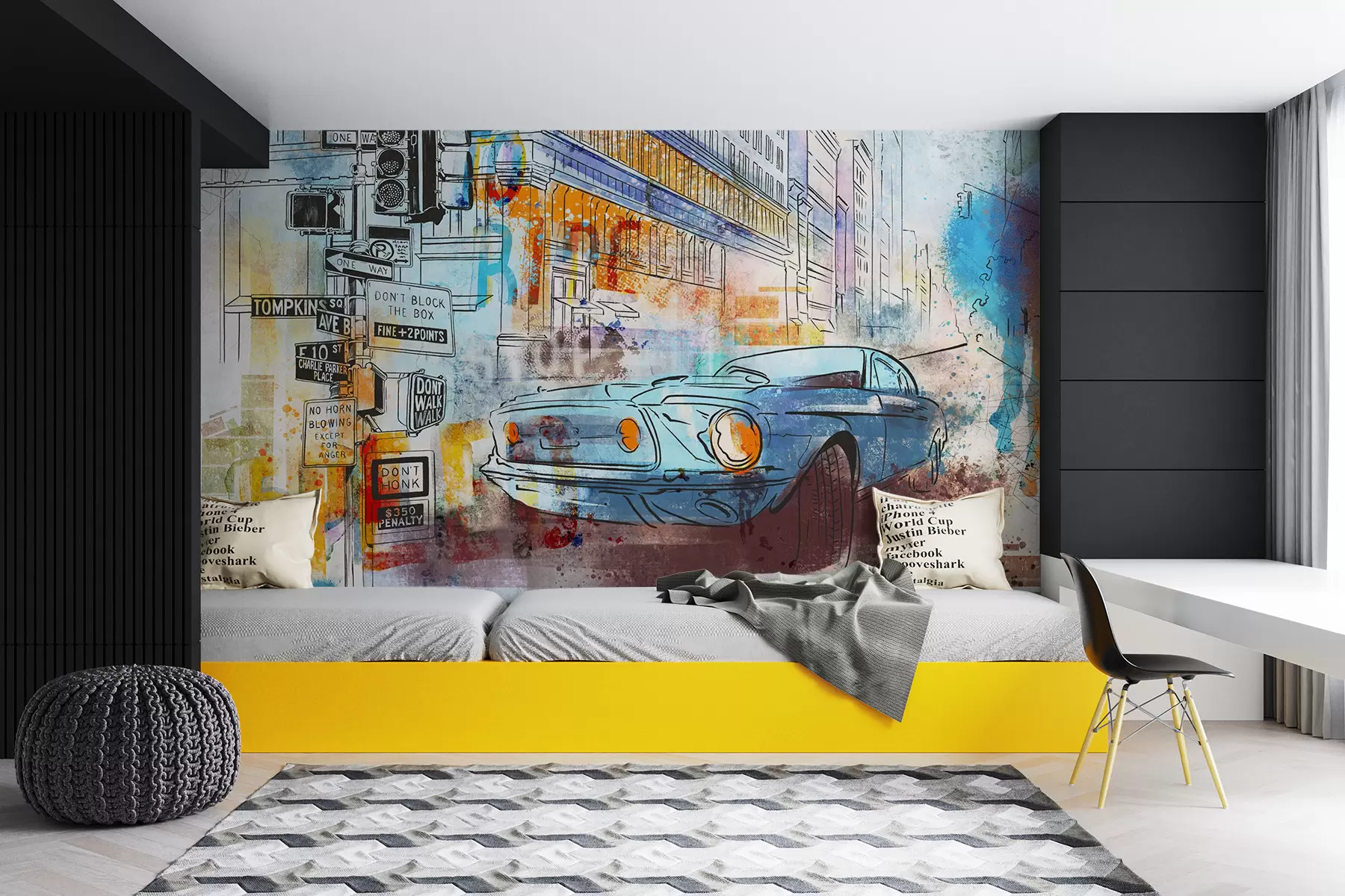 fototapeter Graffiti-maskine u75814