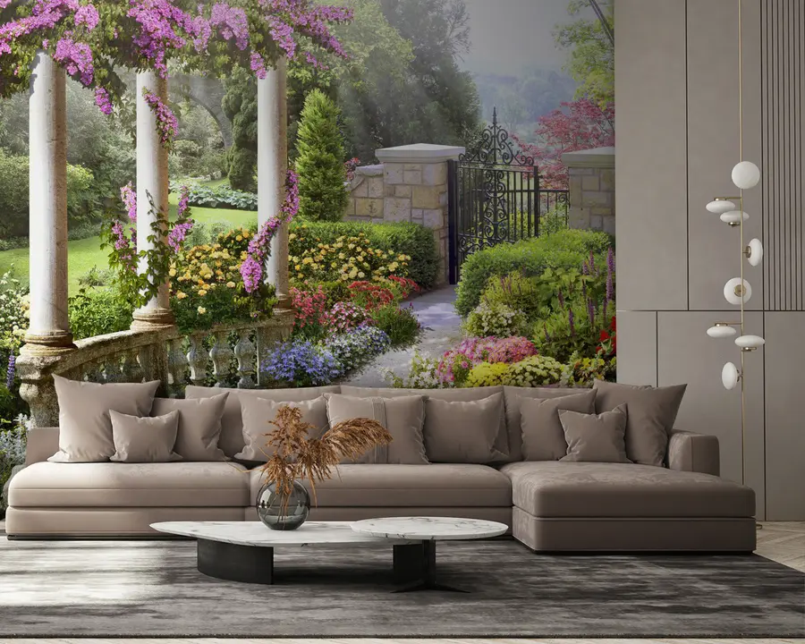 Fototapete Rechteck, graue e-Schrift u03933