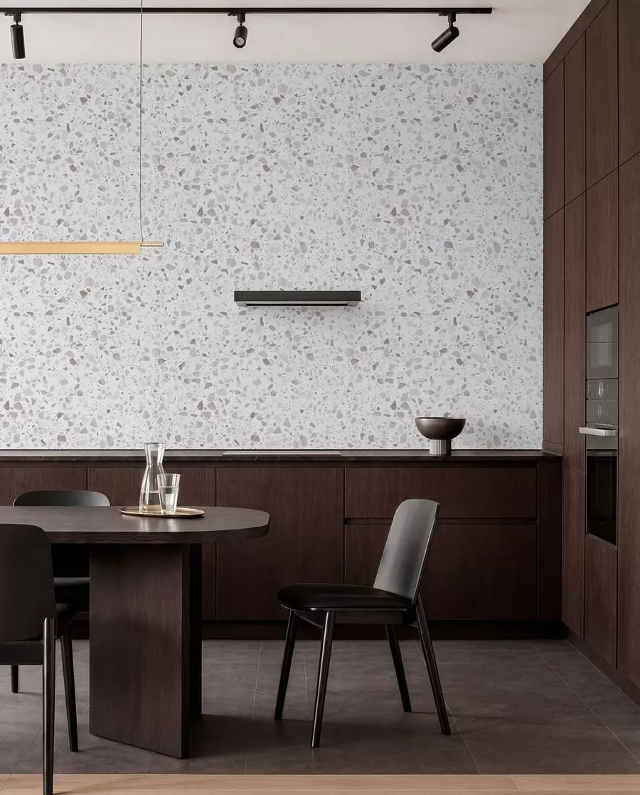fototapeter Terrazzofliser, mosaik med natursten, granit, marmor, kvarts, beton u94304