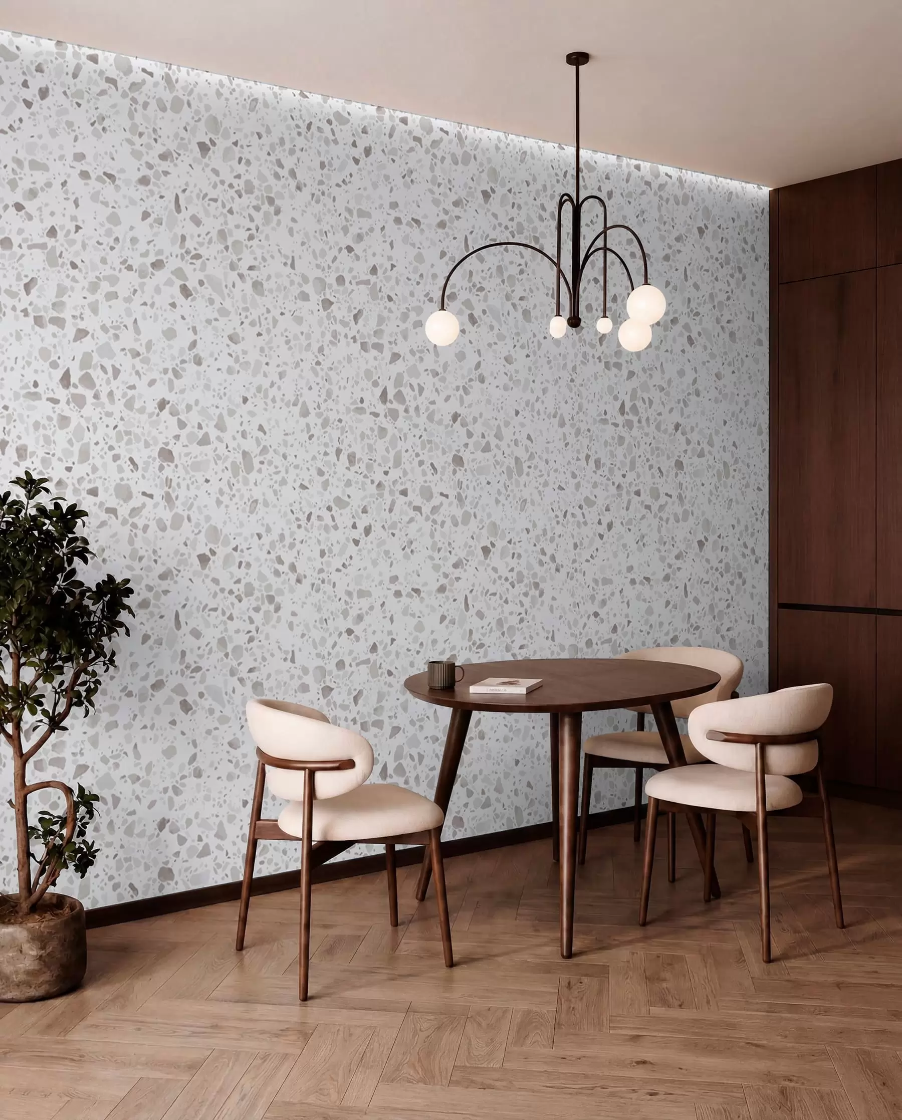 fototapeter Terrazzofliser, mosaik med natursten, granit, marmor, kvarts, beton u94304