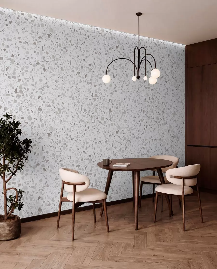 fototapeter Terrazzofliser, mosaik med natursten, granit, marmor, kvarts, beton u94304