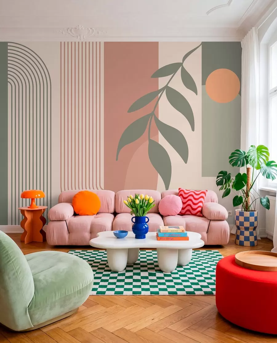 fototapeter Buer og dekorative elementer i boho-stil u94153