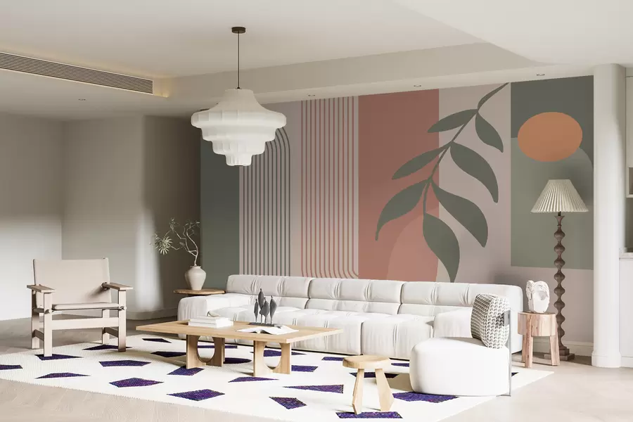 Fototapete Bögen und dekorative Elemente im Boho-Stil u94153