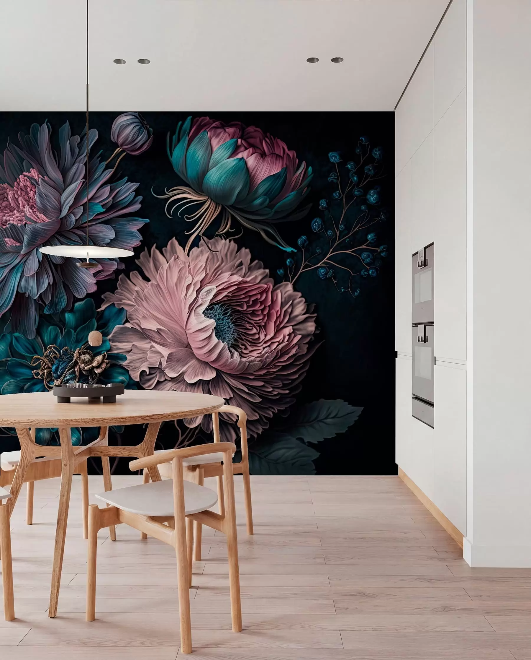 Murale Fleurs à la nuit tombée u75404