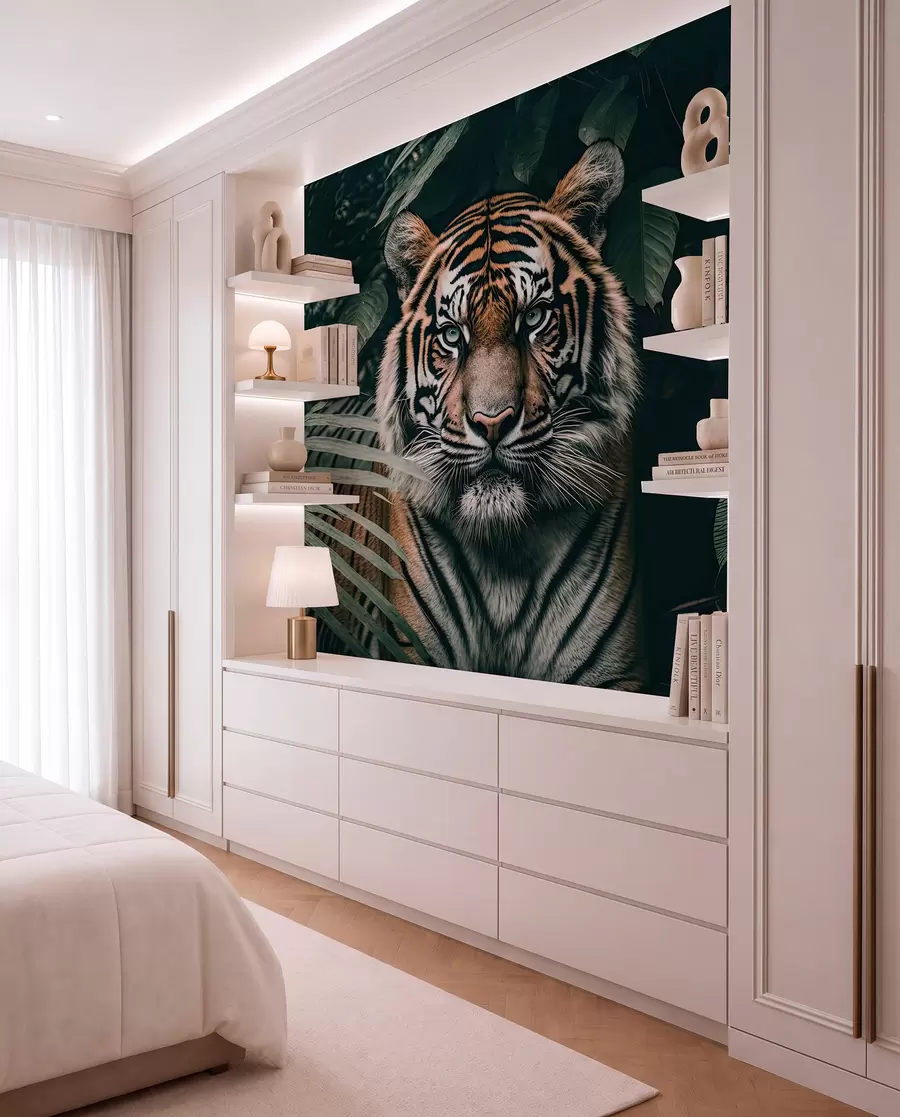 fototapeter Tiger i regnskoven u95619