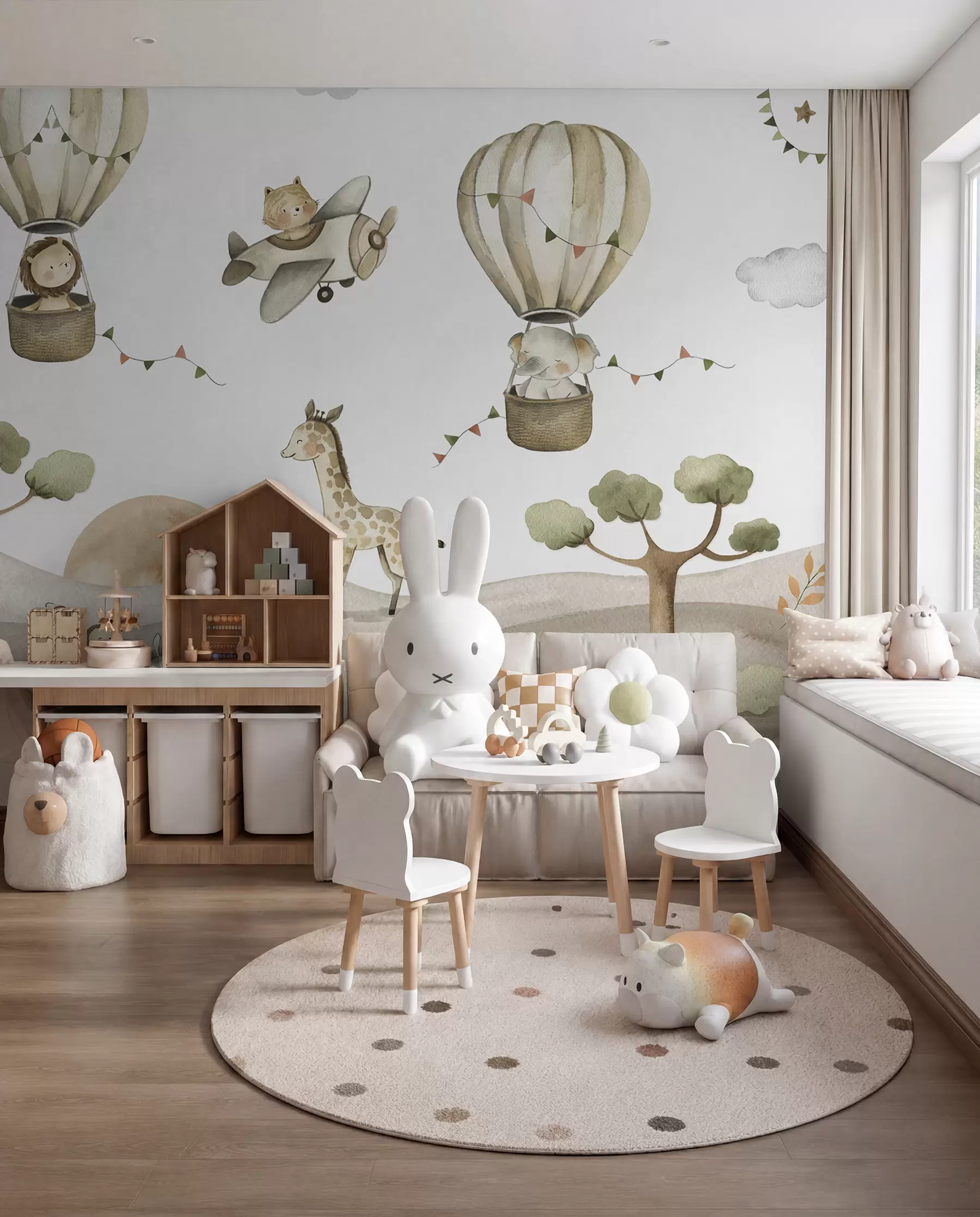 Murale Petits animaux aviateurs u95882