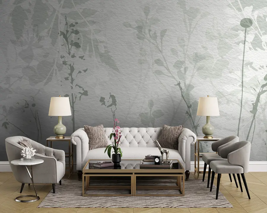 Fototapete Aquarell-Blumenhintergrund in Beigetönen u96104