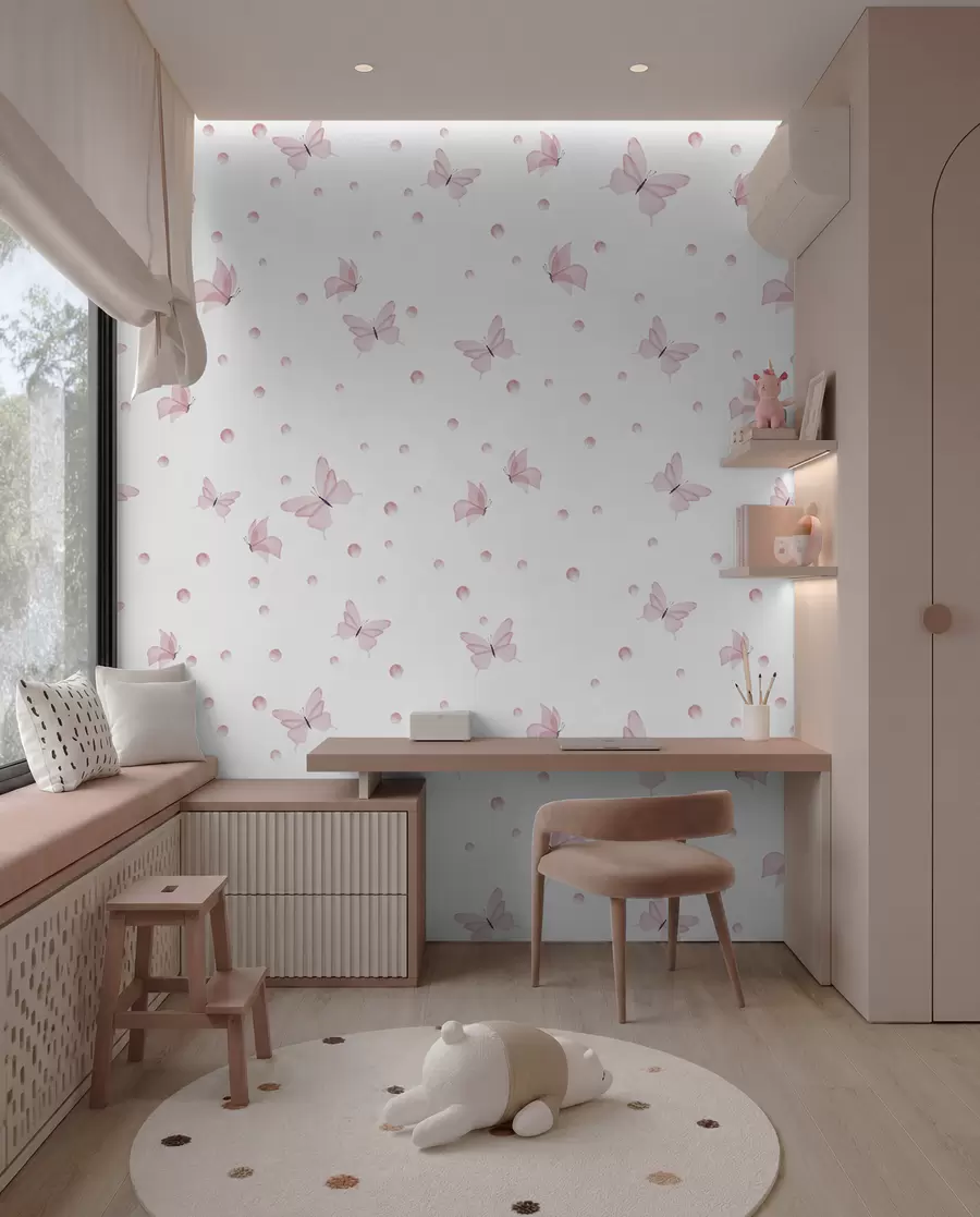 Murale Petits papillons roses u96109