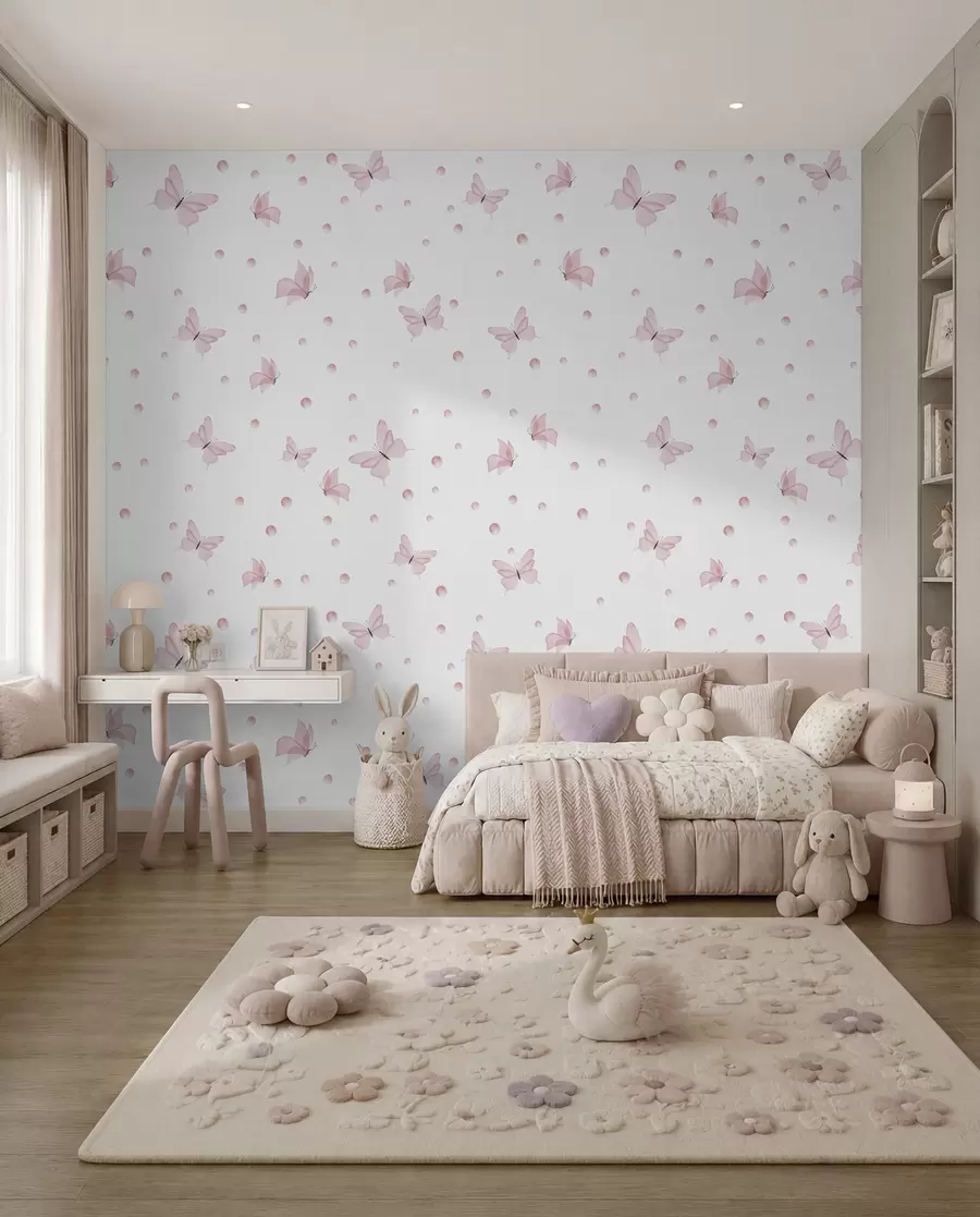 Murale Petits papillons roses u96109