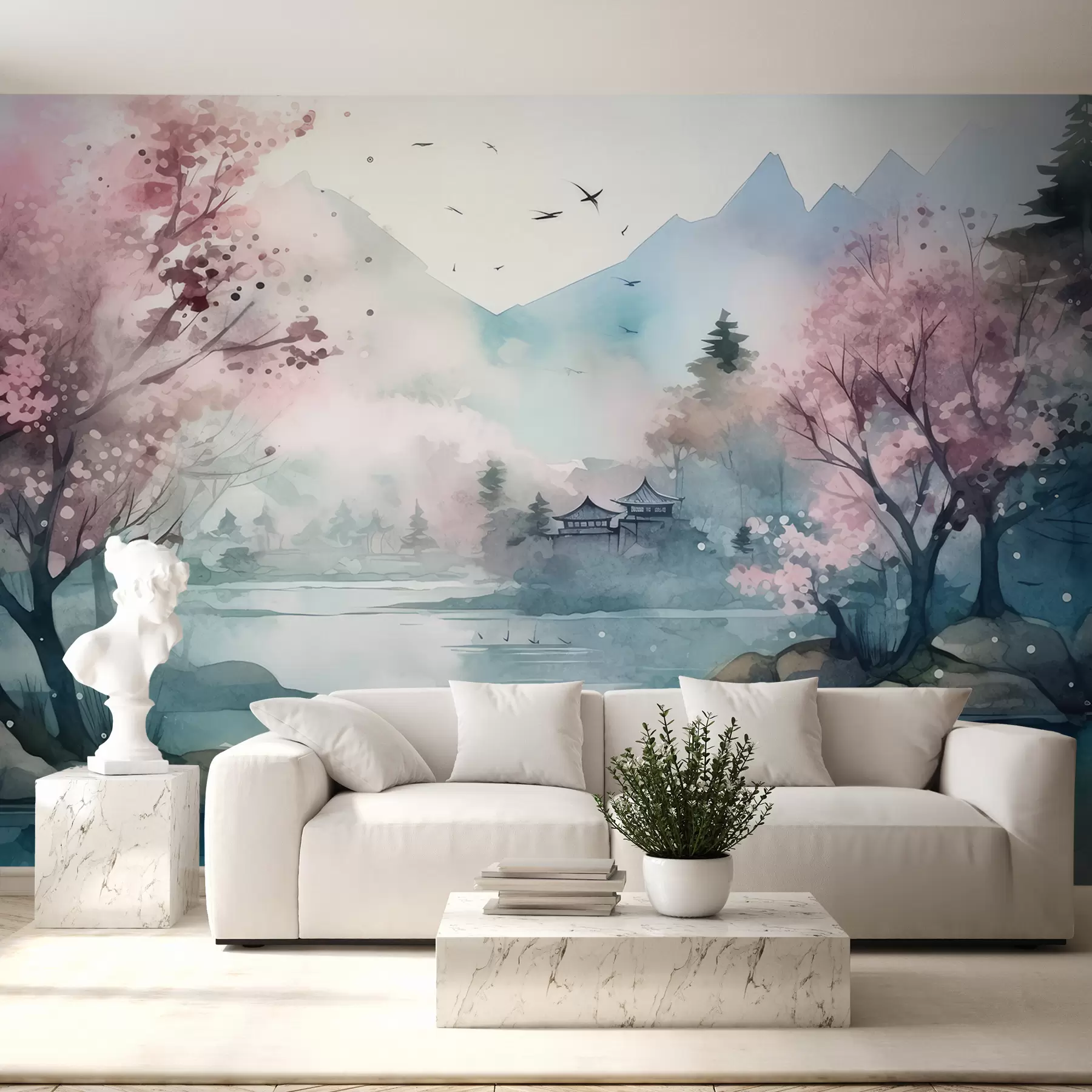 Fototapete Bay-Berglandschaft u96039